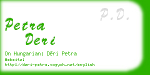 petra deri business card